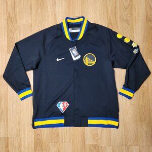 2021 Golden State Warriors Nike NBA 75h annivers team warm up jacket men sz 2XLT